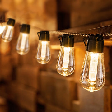 cold white solar festoon lights